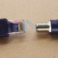 Adaptador RF F Fêmea para RJ45 Macho: Conexão Coaxial Direta e Confiável - imagem 4