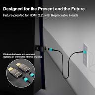 Cabo HDMI 2.1 RUIPRO Fibra Ótica 8K 33ft - Ultra Rápido 48Gbps, HDR Dinâmico, eARC | Perfeito para PS5, Xbox Series X, TVs 8K - imagem 5