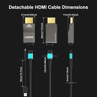 Cabo HDMI 2.1 RUIPRO Fibra Ótica 8K 33ft - Ultra Rápido 48Gbps, HDR Dinâmico, eARC | Perfeito para PS5, Xbox Series X, TVs 8K - imagem 4
