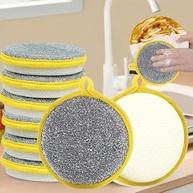 6 Esponjas Dupla Face para Limpeza de Cozinha - Nylon e Filamento Resistente - imagem 2