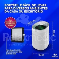 Desumidificador e Purificador de Ar com Filtro HEPA Bivolt - Relaxmedic - imagem 5