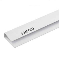 Kit 6 Acabamentos Perfil U Rodaforro PVC 1 Metro Branco - Finalização Perfeita - imagem 3