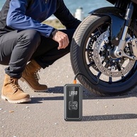 Inflador de Pneu Portátil Sem Fio com Desligamento Automático | Bomba de Ar Recarregável para Carros, Bicicletas, Bolas e Mais - imagem 4