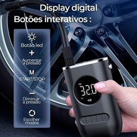 Mini Compressor de Ar Portátil Sem Fio: Inflador Elétrico para Pneus de Bicicleta e Moto - imagem 4