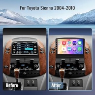 Rádio Android 13 para Toyota Sienna 2004-2010: Carplay Sem Fio, GPS e Tela IPS 9" - imagem 3