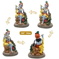 Estátua de Krishna 14 cm - Murti Hindu com Pavão e Flauta para Decoração Espiritual - imagem 5