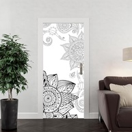 Adesivo Decorativo Mandala Floral para Porta - Estilo Zen com Toque Moderno - imagem 3