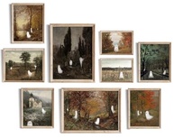 Pôsteres de Arte de Parede de Halloween - Fantasmas Fofos Vintage em Tela Premium - imagem 2