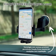 Suporte Veicular Universal para Celular: GPS, Waze e Uber com Trava Automática e Ventosa Forte - imagem 5