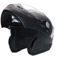 Capacete Mixs MX Captiva Robocop Escamoteável com Viseira Solar Interna - Preto Fosco - imagem 1