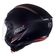 Kit Capacete Aberto ASX City Air Preto Fosco Masculino + Viseiras Cristal e Fumê - imagem 3
