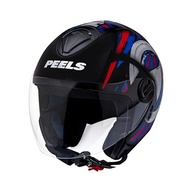 Capacete Moto Aberto Peels Freeway M-Play Preto/Azul - Segurança e Estilo para Sua Pilotagem - imagem 3