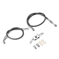 Kit Linha de Freio Hidráulico ABS Mofun 128cm para Harley Sportster XL883/XL1200 (2012-2022) - Guidão 40-45cm, Preto - imagem 2
