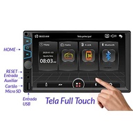 Central Multimídia Roadstar RS404BR: Tela 7" Full Touch, Bluetooth, USB, SD e Câmera de Ré - imagem 4