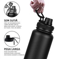 Garrafa Térmica 1200ml com Isolamento a Vácuo Duplo - Mantém Bebidas Quentes por 8h e Geladas por 12h (Verde) - imagem 4