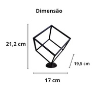 Cubo Geométrico Decorativo Quadrado - Enfeite Moderno para Mesa e Estante - imagem 4