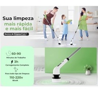 Esfregão de Limpeza Elétrico Giratório 9 em 1 Sem Fio com 9 Cabeças de Escova, Potente e Bivolt - imagem 3