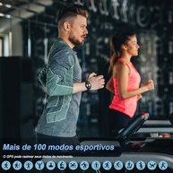 Relógio Smartwatch Esportivo: Monitor de Saúde, GPS e Notificações - Seu Aliado Perfeito! - imagem 4