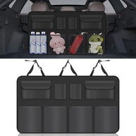 Organizador de Porta-Malas de Carro Grande 86x47cm - 8 Bolsas - Preto - imagem 1