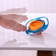 Potinho Tigela Prato Mágico 360° Graus Infantil - Seguro, Ergonômico e Antideslizante para Bebês (Laranja) - imagem 3
