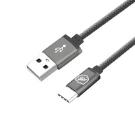 Cabo Gshield Symetric: Carregamento Rápido e Durabilidade Reforçada (USB-A para Tipo C, 1.5m, Cinza) - imagem 2