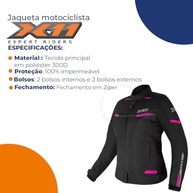 Jaqueta Feminina/Masculino Moto Motociclista X11 Guard2 - imagem 4