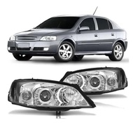 Par de Faróis Cromados para Astra Hatch e Sedan (2003-2012) - Visual Moderno e Segurança - imagem 2