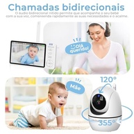 Babá Eletrônica com Tela 5" 1080p HD - Monitor de Bebê com Visão Noturna, Comunicação Bidirecional e Controle Remoto - imagem 4