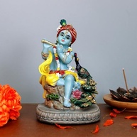 Estátua de Krishna 11 cm - Murti Hindu para Decoração e Devoção - imagem 4