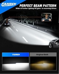 Kit 4 Lâmpadas FAHREN 9006/9005: Iluminação 900% Mais Brilhante (6500K Branco Frio) - imagem 4