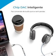 Cabo Adaptador USB-C para P2 3.5mm com Chip DAC - Áudio Impecável e Compatibilidade Universal - imagem 3