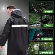 Capa de Chuva para Moto com Jaqueta + Calça Refletiva Impermeável – Motoqueiro, Ciclismo e Entregadores – Alta Visibilidade e Proteção Completa– Tamanho XXG 175-180cm 75-90kg - imagem 3