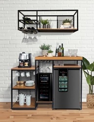 Móvel para Adega Cervejeira e Frigobar Industrial com Apoio para Café - Organização e Estilo para Ambientes Modernos - imagem 4