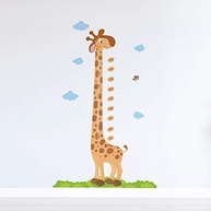 Adesivo de Parede Infantil Girafa com Régua de Crescimento 175x110cm - Decore e Acompanhe o Crescimento com Estilo - imagem 3