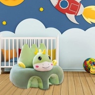 Almofada Infantil de Apoio para Bebê Sentar - Segurança e Conforto com Design Dino Verde - imagem 4