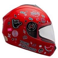 Capacete Moto Infantil Fly Young Live Vermelho Brilhante - Segurança e Estilo para Pequenos Aventureiros! - imagem 4
