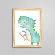 Kit de Quadros Dinossauros para Quarto Infantil - 4 Quadros Decorativos em Alta Definição - imagem 4