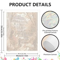 Kit de Pintura por Números Paris Outono - Tela 40x50cm para Iniciantes - Artesanato Acrílico Relaxante - imagem 3