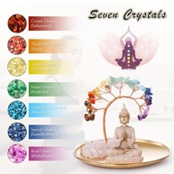 Innolites Conjunto de Árvore de Cristal dos 7 Chakras + Estátua de Buda - Decoração Zen para Casa e Escritório - imagem 5
