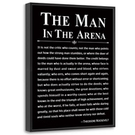 Arte de Parede Motivacional The Man in the Arena - Inspire-se Diariamente | Quadro Decorativo para Escritório, Academia e Quarto - imagem 1