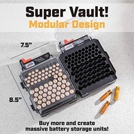 Estojo Organizador de Baterias Volt Vault com Testador Integrado - 83 Compartimentos AA/AAA - imagem 3