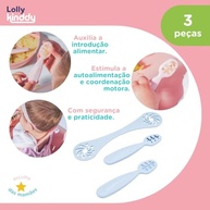Lolly Kit Colher Treinamento Dippy Azul - Massagem Gengival e Introdução Alimentar - imagem 5