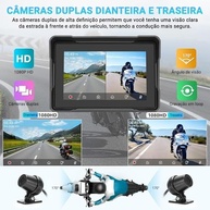 Multimídia para Moto com 2 Câmeras 1080P IPS 5'' - Carplay & Android Auto Sem Fio - imagem 5