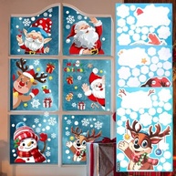 Adesivos Decorativos de Janela de Natal - Dupla Face, Fácil Aplicação, Design Festivo para Ambientes Iluminados - imagem 3