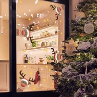 Adesivo de Natal para Porta e Janela com Rena e Estrelas - Decoração Festiva e Encantadora - imagem 4