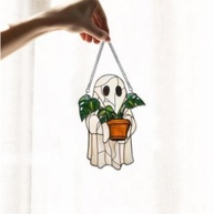 Fantasma de Acrílico para Janela - Decoração Assustadora e Fofo Apanhador de Luz - imagem 1