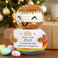 Mini Jesus de Crochê Fofo - Presente Inspirador de Fé e Encorajamento para Mulheres, Homens e Amigos - imagem 3