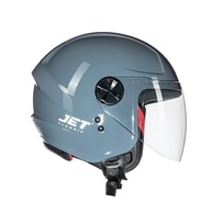 Capacete Moto Aberto Fly New Jet Cinza Brilhante: Estilo e Segurança para Sua Pilotagem - imagem 2