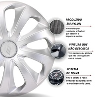 Jogo 4 Calotas Esportivas Velox Prata Aro 15 - Honda Fit, City, Civic - imagem 5