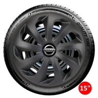 Jogo 4 Calotas Esportivas Velox Aro 15 Preto Fosco - Nissan March, Versa, Sentra, Livina - imagem 4